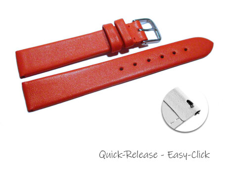Quick release Watch Strap genuine leather Business red...