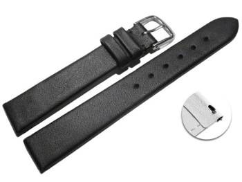 Quick release Watch Strap genuine leather Business black...