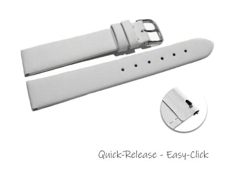 Quick release Watch Strap genuine leather Business white...