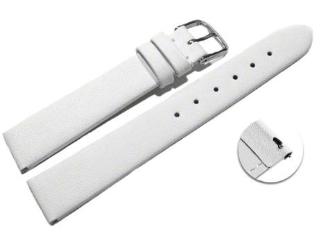 Quick release Watch Strap genuine leather Business white...