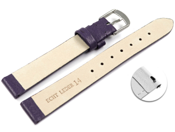 Quick release Watch Strap genuine leather Business purple 12mm 14mm 16mm 18mm 20mm 22mm