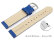Quick release Watch band genuine leather smooth blue 12-26 mm