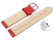 Quick release Watch band genuine leather smooth red 12-26 mm