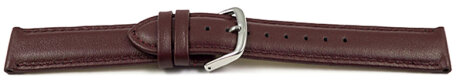 Watch band genuine leather smooth bordeaux 12mm 14mm 16mm 18mm 20mm