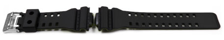 Genuine Casio BlackResin Watch strap for GA-100L-1A GA-100L-1 with green inside