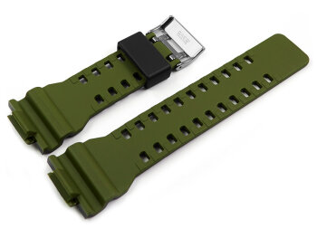 Genuine Casio BlackResin Watch strap for GA-100L-1A GA-100L-1 with green inside