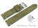 Green Brown Leather Quick release Watch Strap without padding 24mm