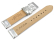 Watch strap - genuine leather - croco print - silver