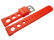 Watch strap - extra strong - Silicone - three holes - red