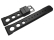 Watch strap - extra strong - Silicone - three holes - black