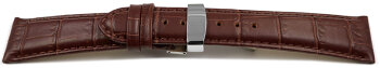 Deployment Clasp II - Genuine leather - brown -...