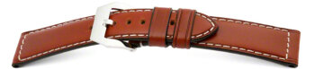 Strong buckle watch strap - Oiled Russian leather - light...