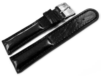 Watch band - Genuine leather - Bark - black