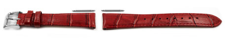 Genuine Casio Red Leather Watch Strap LTP-1334L-4AF LTP-1334L-4 LTP-1334L