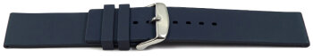 Watch strap Silicone smooth dark blue 18mm 20mm 22mm