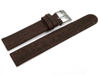 Vegan Cork Dark brown Watch Strap 12mm 14mm 16mm 18mm...