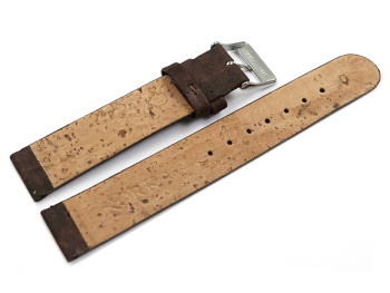 Vegan Cork Dark brown Watch Strap 12mm 14mm 16mm 18mm 20mm 22mm