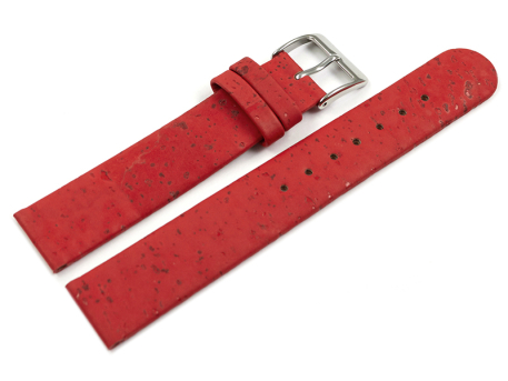 Vegan Cork red Watch Strap 12mm 14mm 16mm 18mm 20mm 22mm