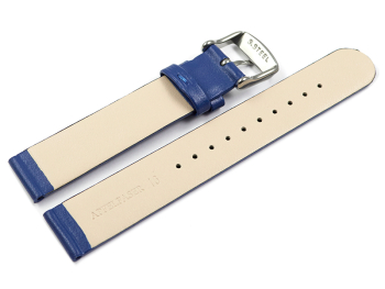 Vegan Apple Fibre Blue Watch Strap 22mm Steel