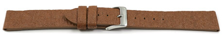 Vegan Pineapple Watch Strap Light Brown 18mm Steel
