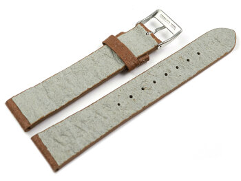 Vegan Pineapple Watch Strap Light Brown 18mm Steel