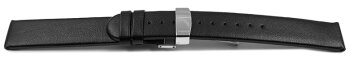 Vegan Apple Fibre Black Watch Strap Foldover Clasp 12mm...