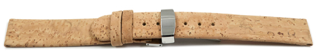 Vegan Cork Foldover Clasp Nature Watch Strap 12mm 14mm 16mm 18mm 20mm 22mm