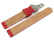 Vegan Cork Foldover Clasp Red Watch Strap 12mm 14mm 16mm 18mm 20mm 22mm