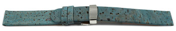 Vegan Cork Foldover Clasp Pavone Watch Strap 12mm 14mm...