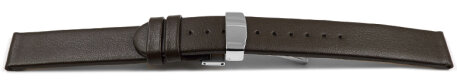 Vegan Apple Fibre Dark Brown Watch Strap Foldover Clasp 12mm 14mm 16mm 18mm 20mm 22mm