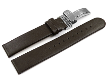 Vegan Apple Fibre Dark Brown Watch Strap Foldover Clasp...