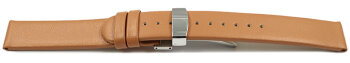 Vegan Apple Fibre Light Brown Watch Strap Foldover Clasp 12mm 14mm 16mm 18mm 20mm 22mm