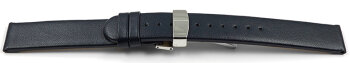 Vegan Apple Fibre Dark Blue Watch Strap Foldover Clasp 12mm 14mm 16mm 18mm 20mm 22mm