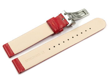 Vegan Apple Fibre Red Watch Strap Foldover Clasp 12mm 14mm 16mm 18mm 20mm 22mm