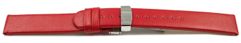 Vegan Apple Fibre Red Watch Strap Foldover Clasp 20mm Steel