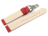 Vegan Apple Fibre Red Watch Strap Foldover Clasp 20mm Steel