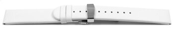 Vegan Apple Fibre White Watch Strap Foldover Clasp 12mm...