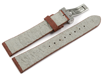 Light Brown Vegan Pineapple Watch Strap Foldover Clasp 14mm 16mm 18mm 20mm 22mm