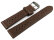 XL Breathable Perforated Dark Brown Leather Watch Strap 18mm 20mm 22mm 24mm