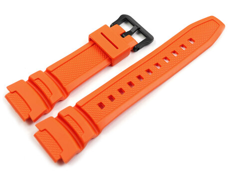 Genuine Casio Replacement Orange Resin Watch Strap W-218H...
