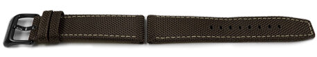 Genuine Festina Dark Brown Leather Cloth Watch Strap F16584