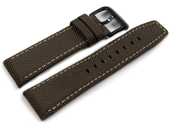 Genuine Festina Dark Brown Leather Cloth Watch Strap F16584