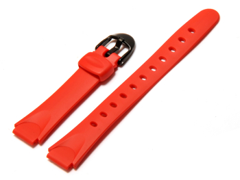 Watch strap Casio for LW-200, rubber, red