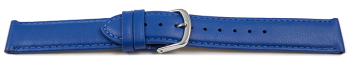 Watch band - genuine leather - smooth - blue