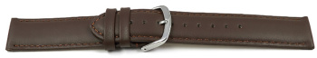Watch band - genuine leather - smooth - brown