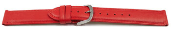 Watch band - genuine leather - smooth - red