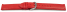 Watch band - genuine leather - smooth - red