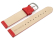 Watch band - genuine leather - smooth - red