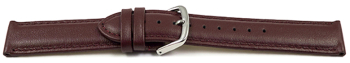 Watch band - genuine leather - smooth - bordeaux