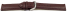Watch band - genuine leather - smooth - bordeaux